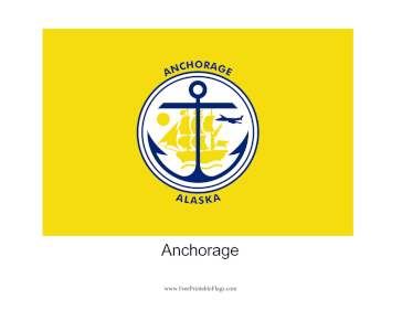 Anchorage Free Printable Flag