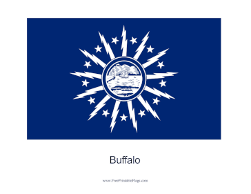 Buffalo Free Printable Flag