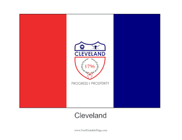 Cleveland Free Printable Flag