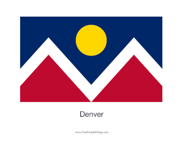 Denver Free Printable Flag