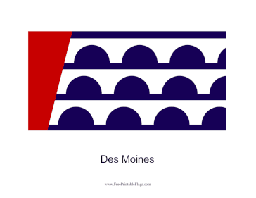 Des Moines Free Printable Flag