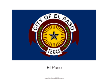 El Paso Free Printable Flag