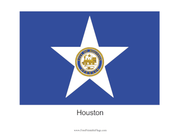 Houston Free Printable Flag