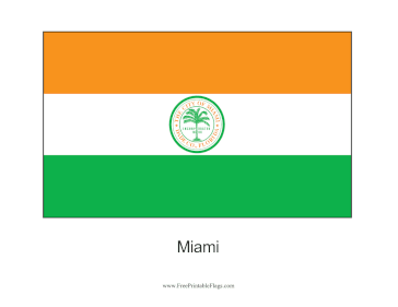 Miami Free Printable Flag