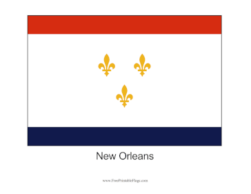 New Orleans Free Printable Flag