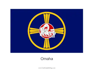 Omaha Free Printable Flag