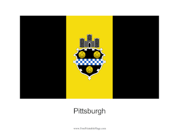 Pittsburgh Free Printable Flag