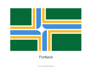 Portland Free Printable Flag