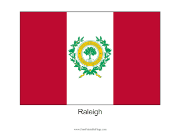 Raleigh Free Printable Flag