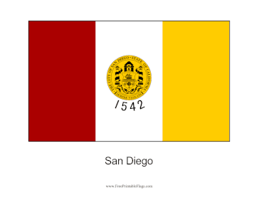 San Diego Free Printable Flag