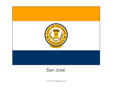 San Jose Free Printable Flag