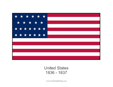 Flag of United States 1836-1838