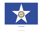 Houston Free Printable Flag