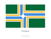 Portland Free Printable Flag