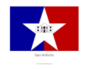 San Antonio Free Printable Flag