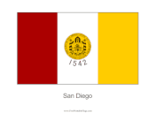 San Diego Free Printable Flag